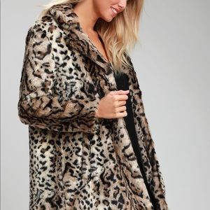 NEW Bradshaw Leopard Print Faux Fur Coat